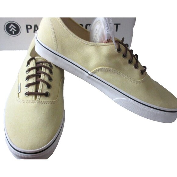 Vans Men's Authentic Parks Project Mellow Yellow Marshmallow Shoes Size 13 NIB - Picture 4 of 5